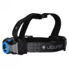 Linterna frontal Ledlenser MH7 negra azul — linterna frontal LED recargable, 400 lúmenes, batería integrada