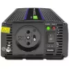 Convertidor de tensión QOLTEC Monolith 600 MS Wave 12V a 230V 600W, onda pura/sinusoidal o modificada según se indique