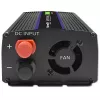 Inversor QOLTEC Monolith 600 W — 12 V a 230 V, USB PD 18 W, coche/interior, negro