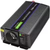 Inversor QOLTEC Monolith 600 W — 12 V a 230 V, USB PD 18 W, coche/interior, negro