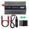 Inversor QOLTEC Monolith 600 W — 12 V a 230 V, USB PD 18 W, coche/interior, negro
