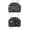 Inversor QOLTEC Monolith 600 W — 12 V a 230 V, USB PD 18 W, coche/interior, negro