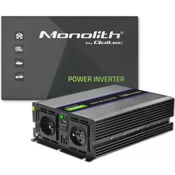 Convertidor de tensión QOLTEC Monolith 4000 MS Wave 12V a 230V 2000/4000W con USB