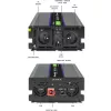 Convertidor de tensión QOLTEC Monolith 4000 MS Wave 12V a 230V 2000/4000W con USB