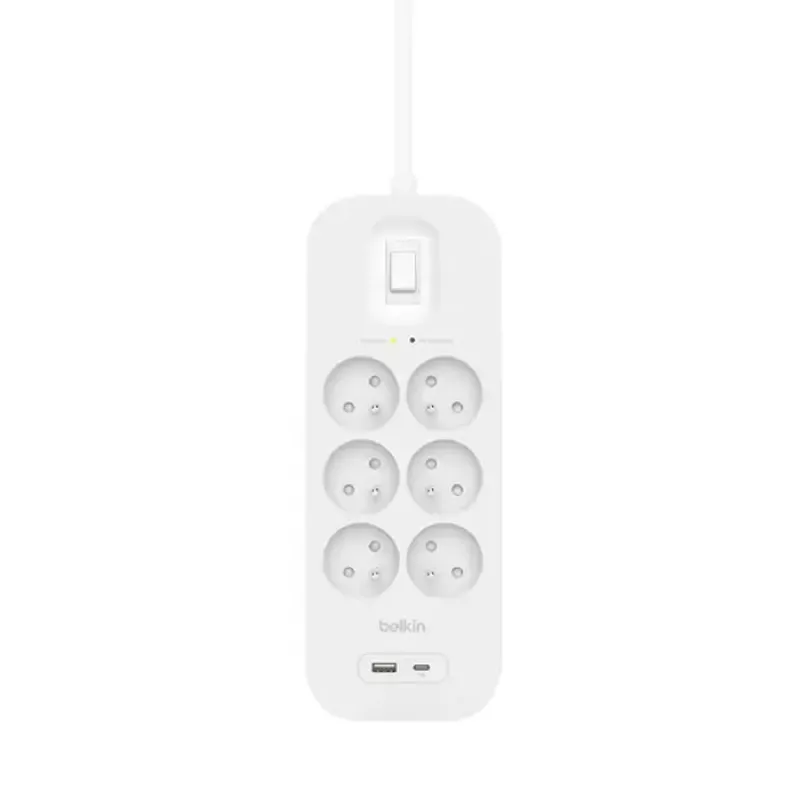 Regleta Belkin Connect blanca 6 tomas AC 2 m 650 J