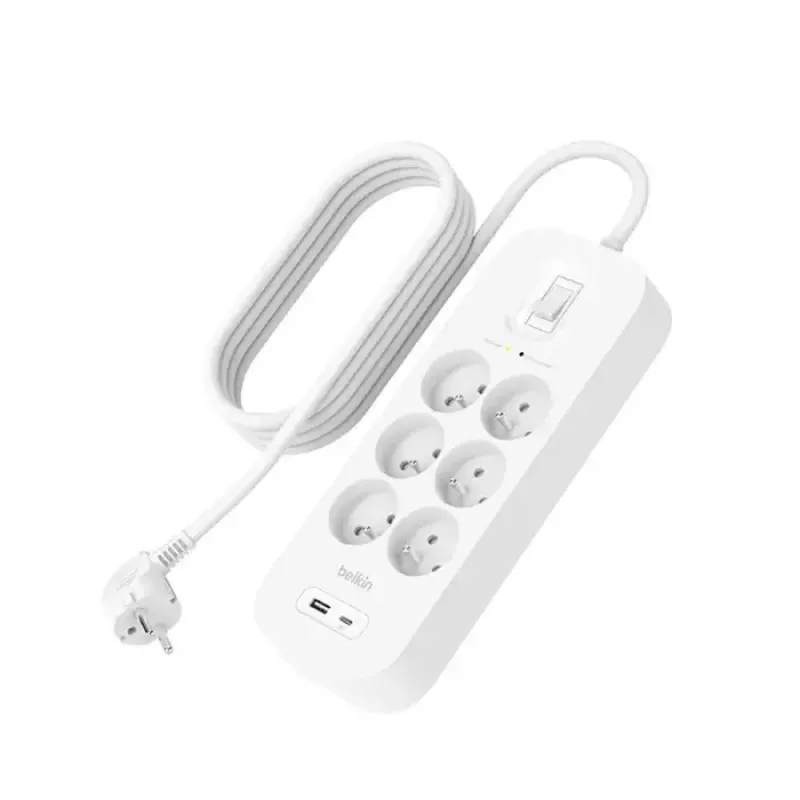 Regleta Belkin Connect blanca 6 tomas AC 2 m 650 J