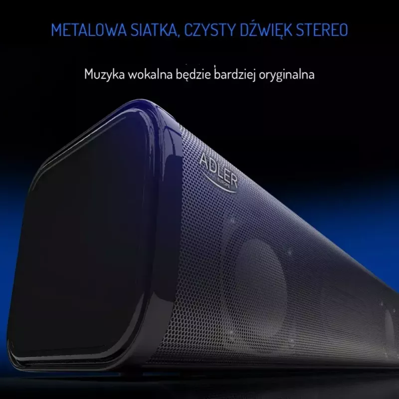Altavoz Bluetooth portátil Adler AD 1191 5W, inalámbrico, compacto, negro