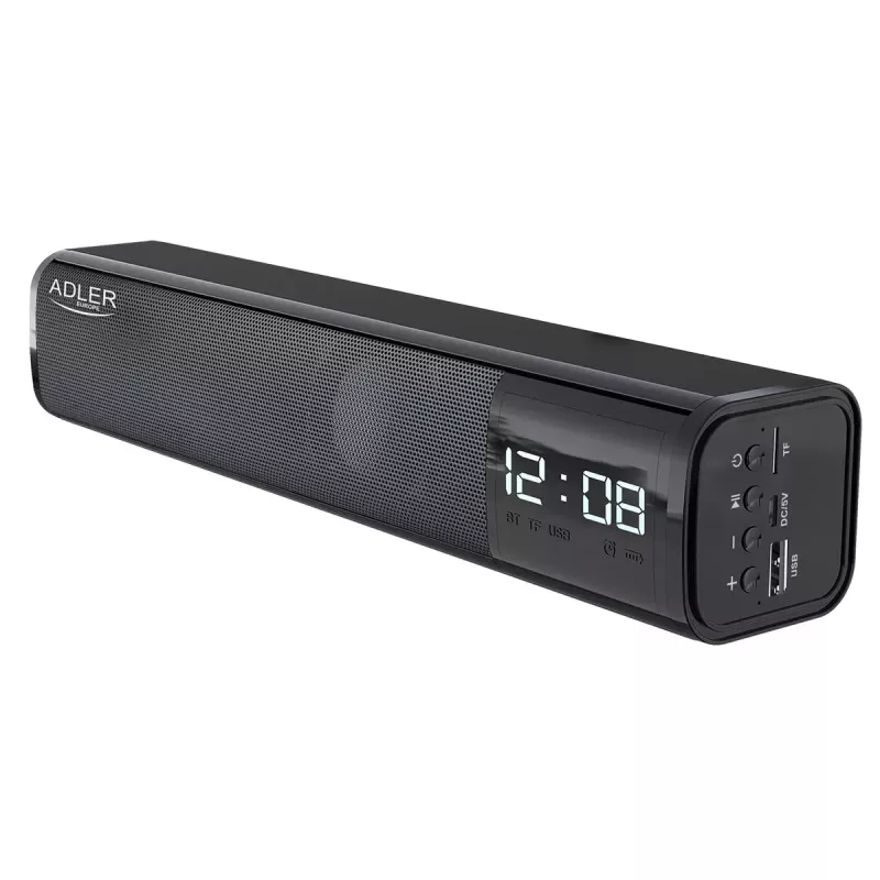 Altavoz Bluetooth portátil Adler AD 1191 5W, inalámbrico, compacto, negro