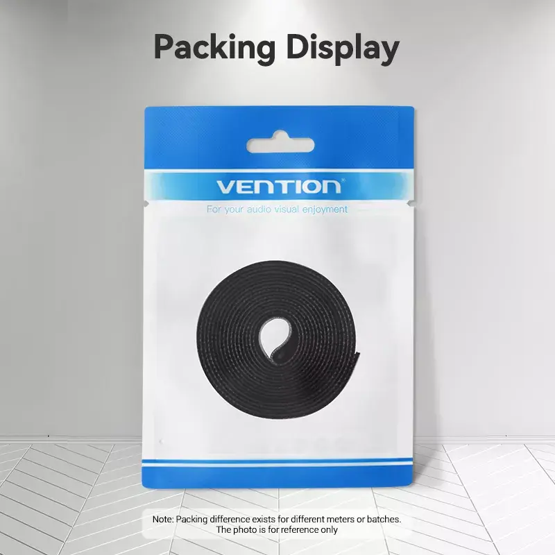 Bridas de cable con velcro Vention KAABJ, nailon, 5 m x 11 mm, negro