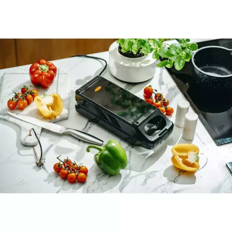 Parrilla multifunción Adler AD 3066 — de sobremesa, 900 W, Negro