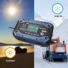 Cargador de batería de vehículo QOLTEC 52482 12/24 V 5/10 A con indicador LCD y conector Type-F