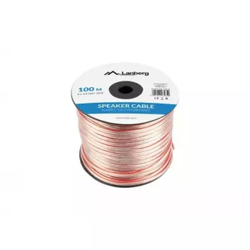 Cable de altavoz LANBERG SC-2X10-10CC-1000-TR 2X1,0MM² 100M Transparente