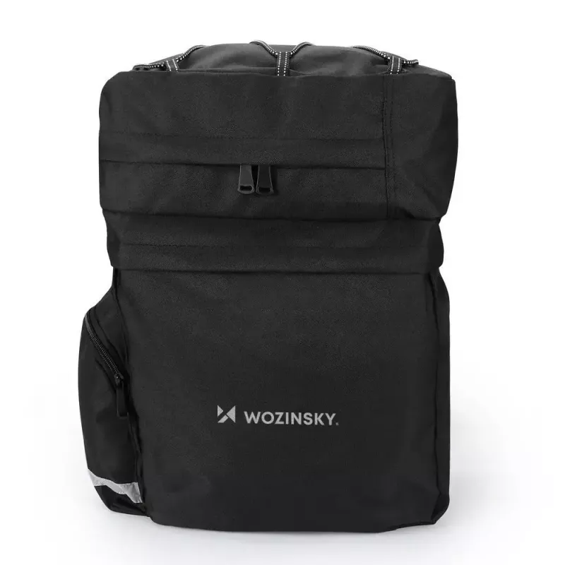Bolsa de bicicleta Wozinsky WBB13BK 60L negra universal – bolsa para portaequipajes, capacidad 60 L