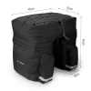 Bolsa de bicicleta Wozinsky WBB13BK 60L negra universal – bolsa para portaequipajes, capacidad 60 L