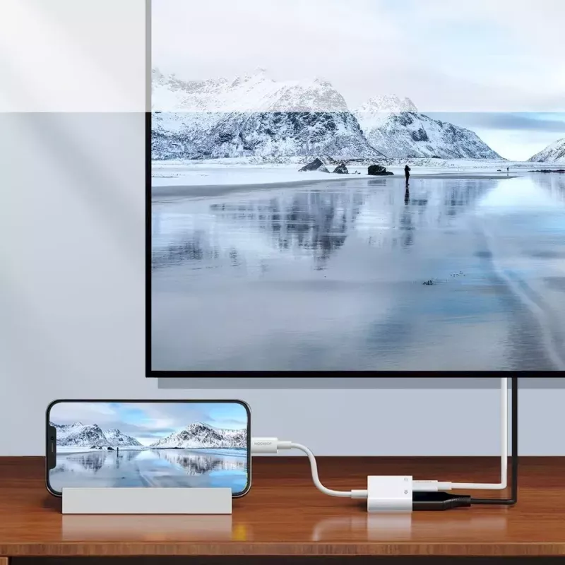 Adaptador Lightning a HDMI Joyroom S-H141 — Lightning (Apple) a HDMI FullHD 1080p 60 Hz, Blanco