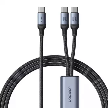 Cable USB-C a 2× USB-C Joyroom SA21-1T2 100W 1,5m (negro)