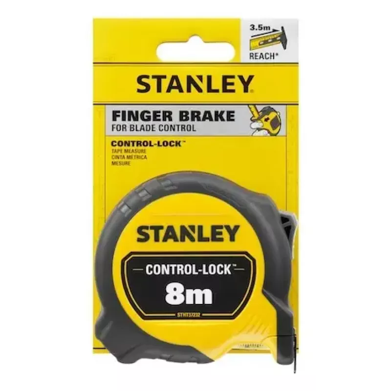 Cinta métrica Stanley STHT37232-0 8 m Negro Amarillo Ancho 90 mm Fondo 50 mm Alto 150 mm