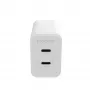 Accesorio mophie, adaptador de red – USB-C-PD-DUAL-45W-GAN – Blanco – EU (2x USB-C)
