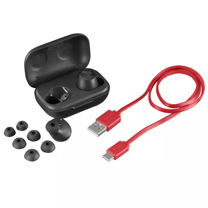 Auriculares Hama Passion Chop True Wireless Stereo (TWS) In-Ear Llamadas/Música USB Type-C Bluetooth Negro, Gris