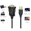 Cable serie Techly IDATA-USB2-SER-1 negro 1,5 m USB Type-A DB-9