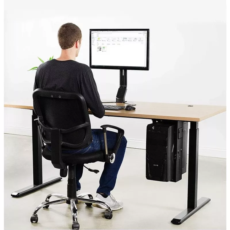 Soporte de CPU Techly ICA-CS 66 soporte de CPU bajo escritorio negro