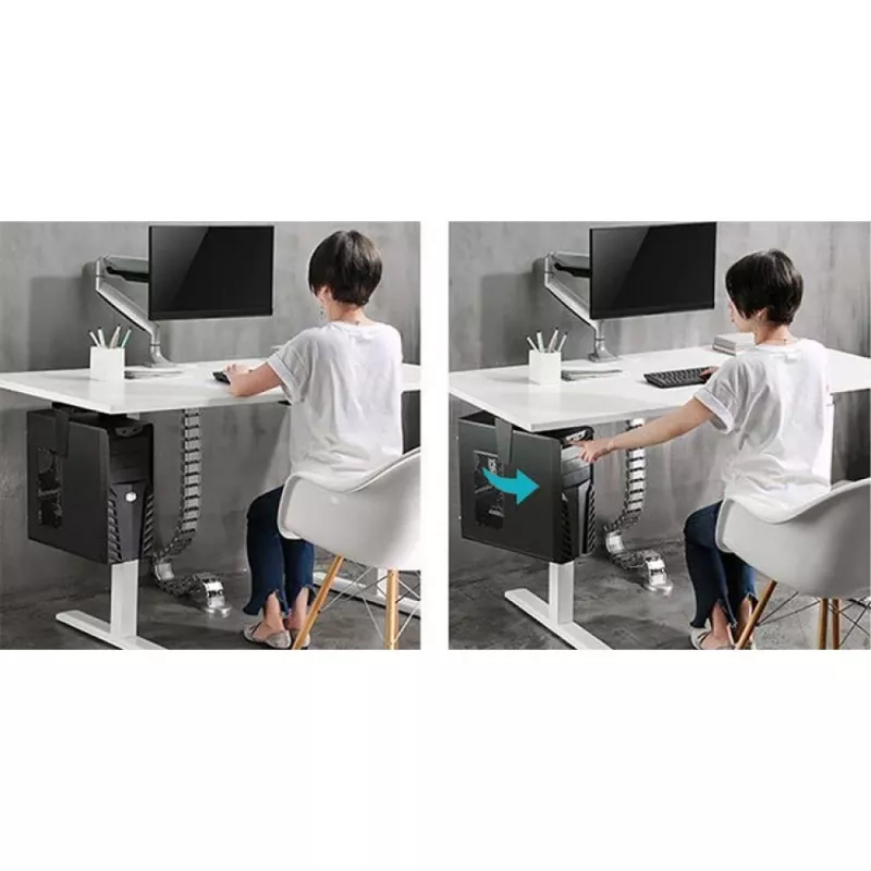 Soporte de CPU Techly ICA-CS 66 soporte de CPU bajo escritorio negro