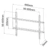 Techly ICA-PLB 162L soporte de pared para TV, 40-65", 50 kg, delgado 28 mm