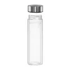 Botella de agua Xavax 00181598 — 450 ml vidrio borosilicato con funda de silicona, azul transparente