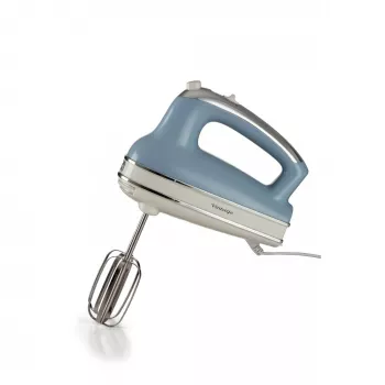 Batidora Ariete 1548 Mixer Vintage, 450W, 5 velocidades, función turbo, 2 varillas, azul cielo
