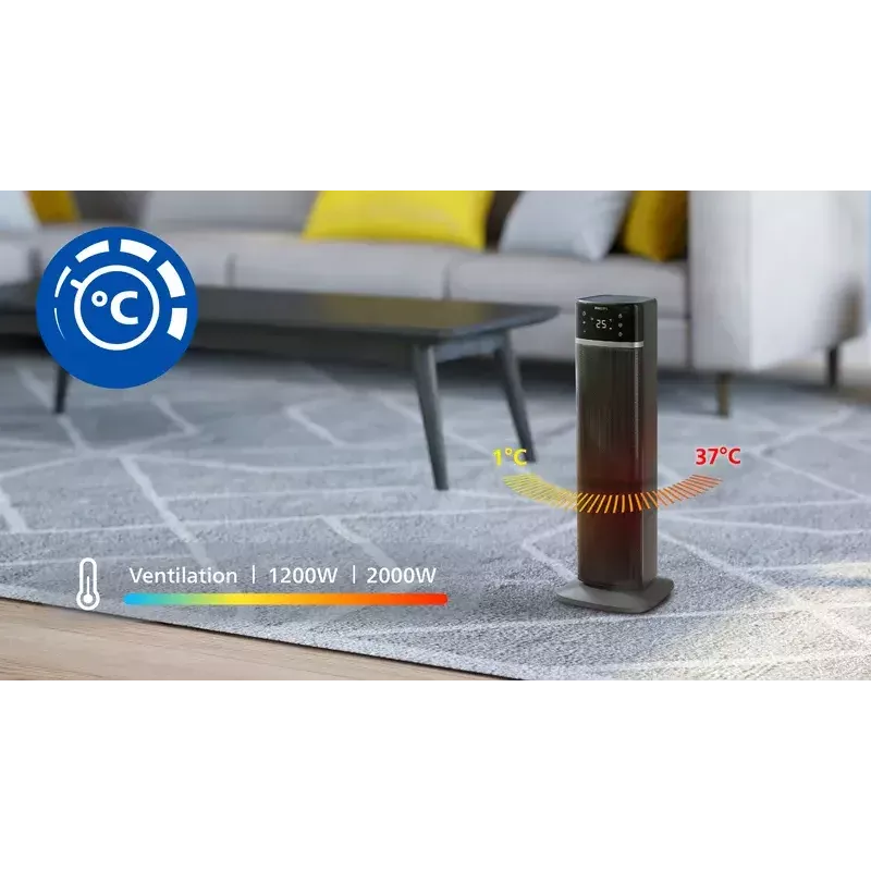 Calefactor cerámico de torre inteligente Philips 5000 Series