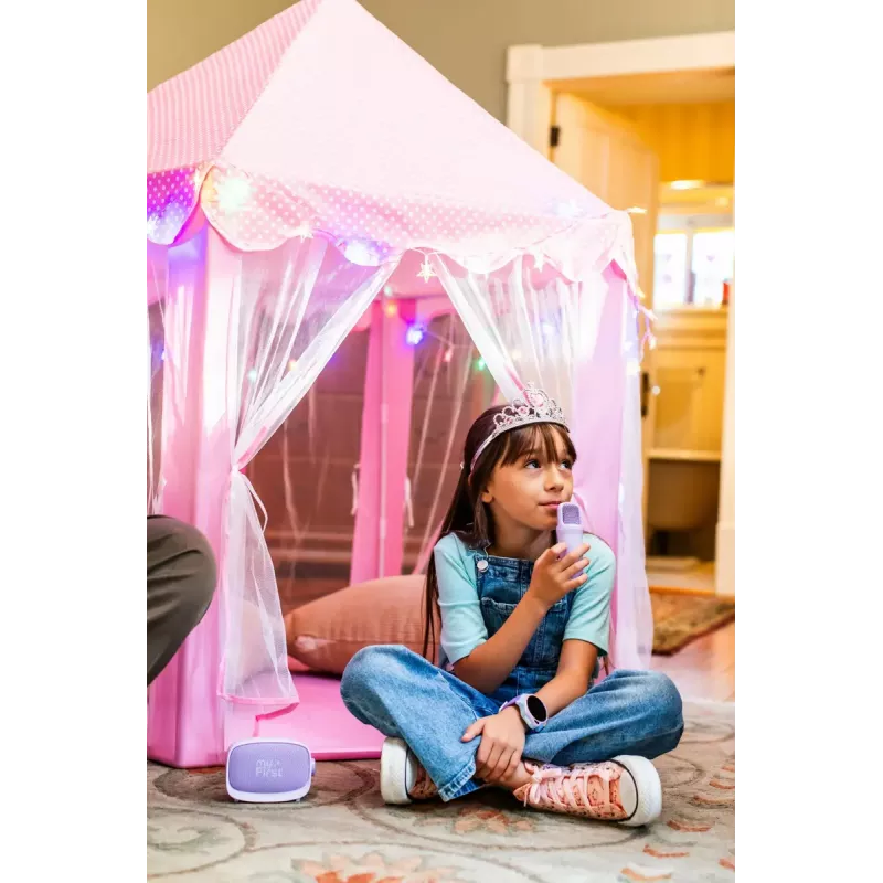 Altavoz infantil portátil MYFIRST myFirst Voice 2 – lila, dispositivo de audio compacto recargable para niños