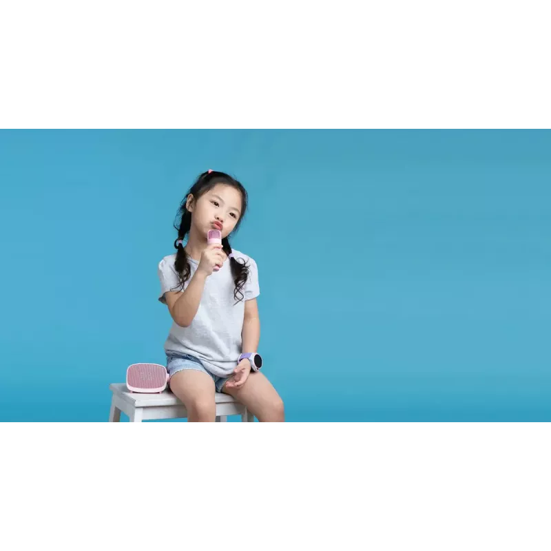 Altavoz infantil portátil MYFIRST myFirst Voice 2 – lila, dispositivo de audio compacto recargable para niños