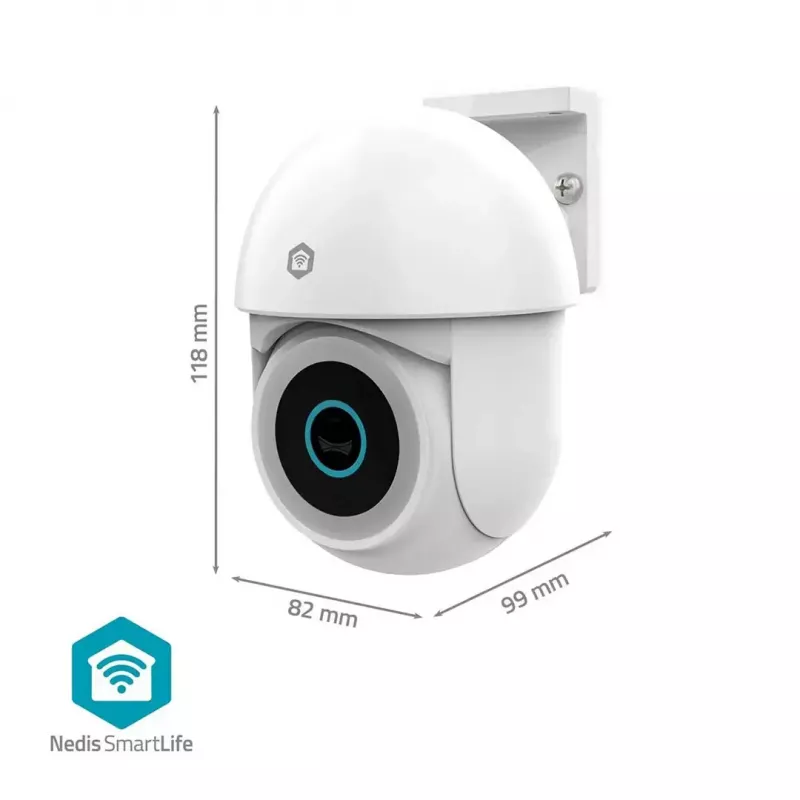 Cámara de vigilancia IP tipo domo Nedis WIFICO22CWT 1920 x 1080 píxeles