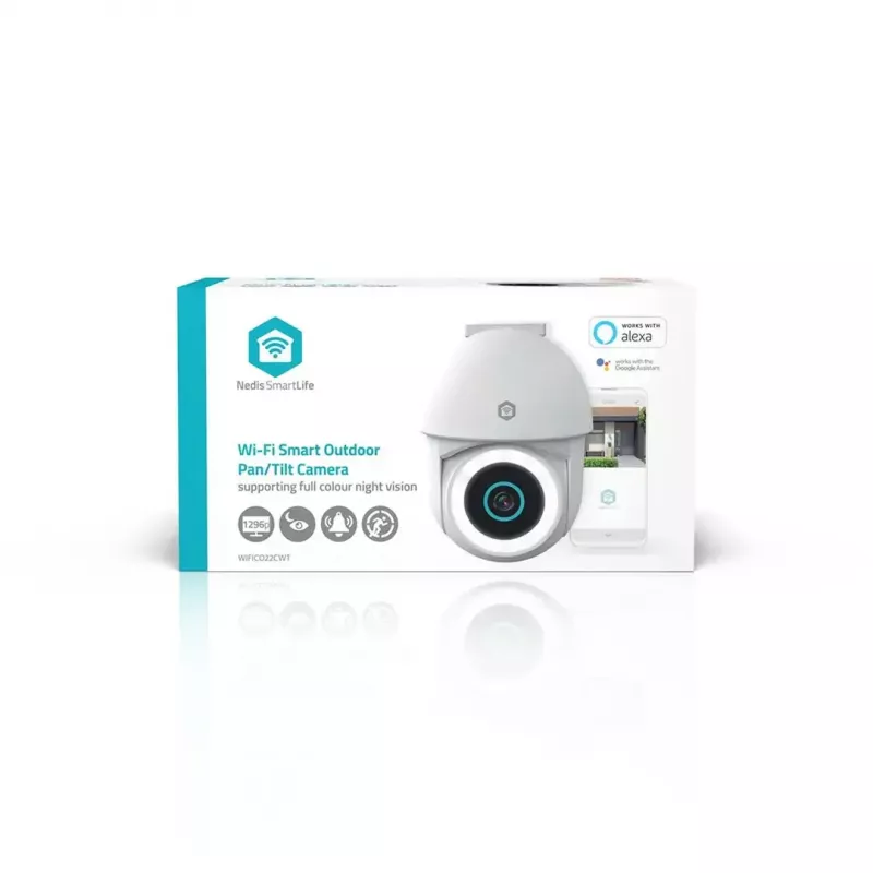 Cámara de vigilancia IP tipo domo Nedis WIFICO22CWT 1920 x 1080 píxeles