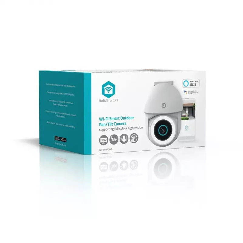 Cámara de vigilancia IP tipo domo Nedis WIFICO22CWT 1920 x 1080 píxeles