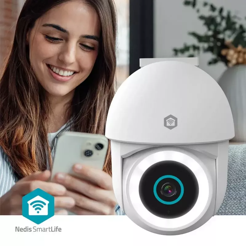 Cámara de vigilancia IP tipo domo Nedis WIFICO22CWT 1920 x 1080 píxeles