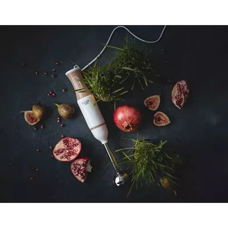 Batidora de mano Adler AD 4616 — batidora de mano, 500 W máx, 2 velocidades, cuchillas de acero inoxidable, blanca