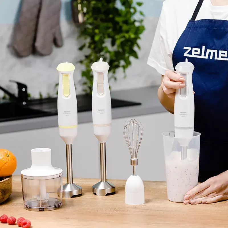 Batidora de mano Zelmer ZHB4562L blanca amarilla