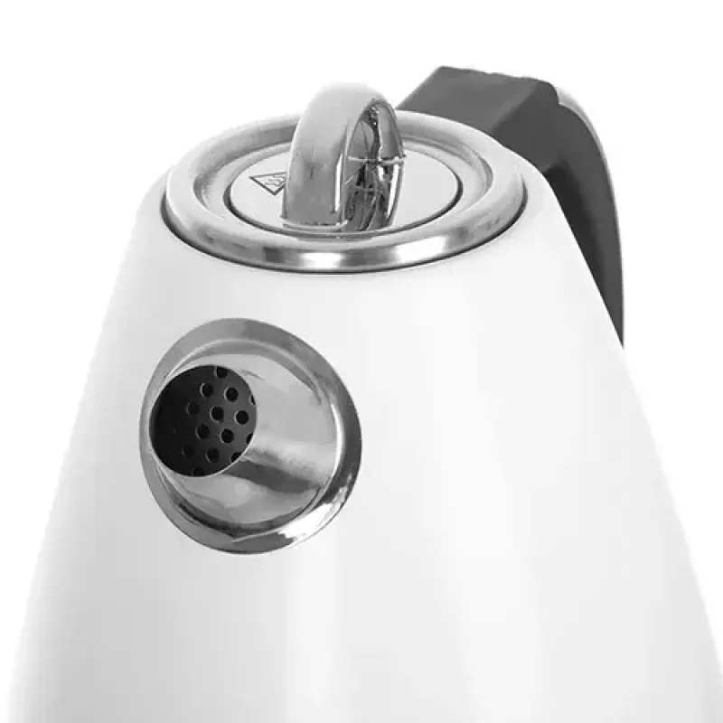 Adler AD 1343 hervidor eléctrico, 1,5 l, 1850 W, acero inoxidable, Strix, blanco