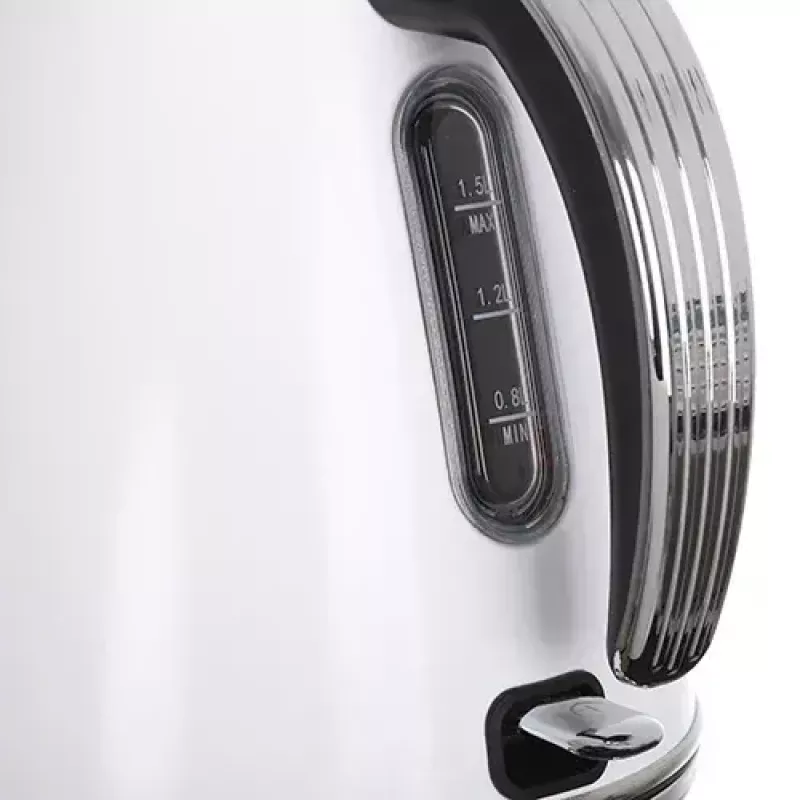 Adler AD 1343 hervidor eléctrico, 1,5 l, 1850 W, acero inoxidable, Strix, blanco