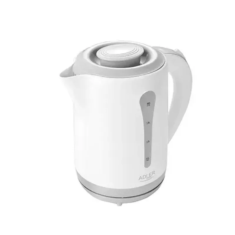 Hervidor de agua eléctrico Adler AD 1244 — 2,5 L, 2200 W, blanco, resistencia oculta