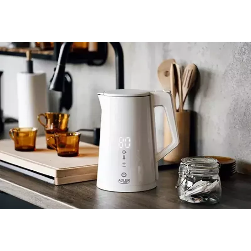 Hervidor de agua eléctrico Adler 1,7 l 1850 W blanco