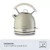 Hervidor de agua Ariete 2877 Vintage, 1,7 L, inalámbrico, beige, 1,7 L, 2000 W, beige, indicador de nivel de agua, inalámbrico, filtro