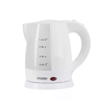 Hervidor de agua eléctrico Mesko 1 L 1600 W blanco