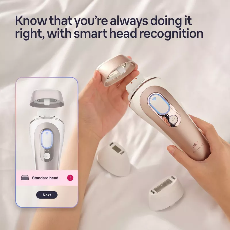 Braun Silk-Expert Pro IPL PL7253 luz pulsada intensa (IPL) oro rosa, blanco