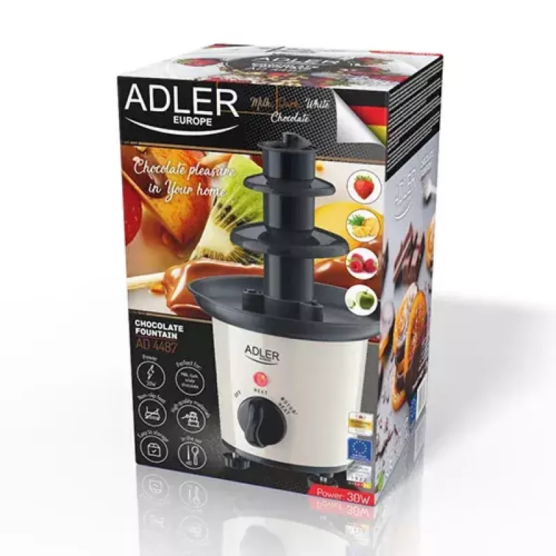Fuente de chocolate Adler AD 4487 negro marrón blanco 30 W