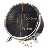 Calefactor de cerámica eléctrico Adler AD 7742 — 1500/750 W, de pie, 220–240 V, negro/plata
