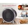 Calefactor de cerámica eléctrico Adler AD 7742 — 1500/750 W, de pie, 220–240 V, negro/plata
