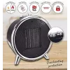 Calefactor de cerámica eléctrico Adler AD 7742 — 1500/750 W, de pie, 220–240 V, negro/plata