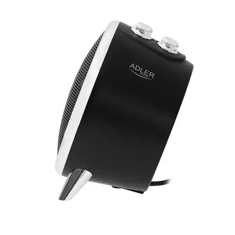 Calefactor de cerámica eléctrico Adler AD 7742 — 1500/750 W, de pie, 220–240 V, negro/plata
